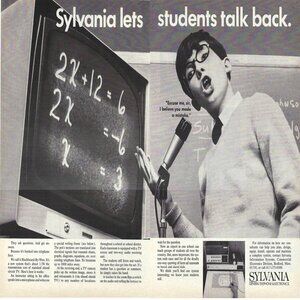 1967 Sylvania General Telephone Electronics Students Talk Vtg Print Ad/Poster
